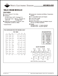 datasheet for WS1M32-20G3C by 