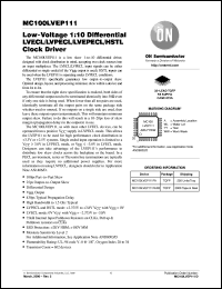 datasheet for MC100LVEP111FA by ON Semiconductor