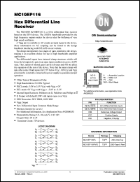 datasheet for MC10EP116FA by ON Semiconductor