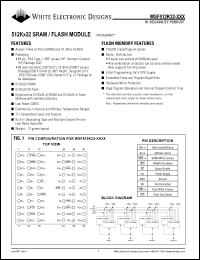 datasheet for WSF512K32-27G2TC by 