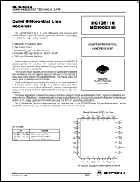 datasheet for MC100E116FN by ON Semiconductor