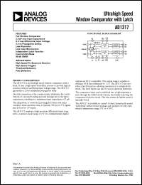 datasheet for AD1317KZ by Analog Devices