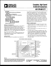 datasheet for AD1376JD by Analog Devices