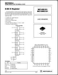 datasheet for MC100E151FN by ON Semiconductor