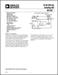 datasheet for AD1382KD by Analog Devices