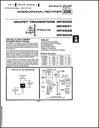 datasheet for IRF9532 by International Rectifier