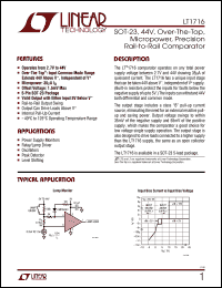 datasheet for LT1716CS5 by Linear Technology