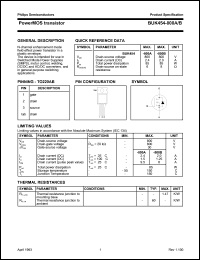 datasheet for BUK454-800A by Philips Semiconductors