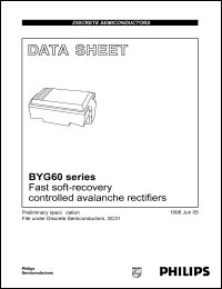 datasheet for BYG60J by Philips Semiconductors