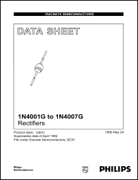 datasheet for 1N4002G by Philips Semiconductors