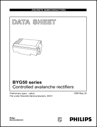 datasheet for BYG50M by Philips Semiconductors