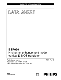 datasheet for BSP030 by Philips Semiconductors