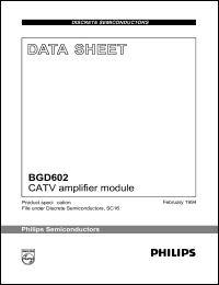 datasheet for BGD602 by Philips Semiconductors
