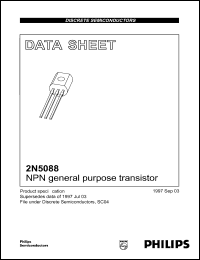 datasheet for 2N5088 by Philips Semiconductors