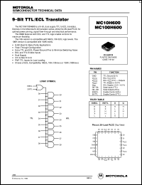 datasheet for MC100H600FN by ON Semiconductor
