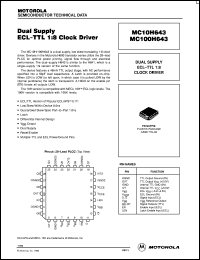 datasheet for MC100H643FN by ON Semiconductor