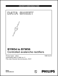 datasheet for BYW55 by Philips Semiconductors