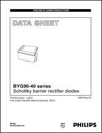 datasheet for BYG90-40 by Philips Semiconductors