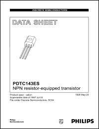 datasheet for PDTC143ES by Philips Semiconductors