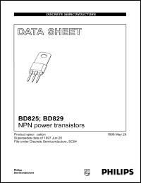 datasheet for BD825 by Philips Semiconductors