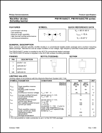 datasheet for PBYR1540CT by Philips Semiconductors