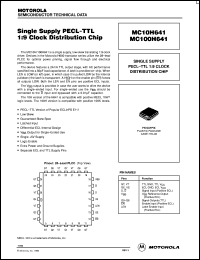 datasheet for MC10H641FNR2 by ON Semiconductor