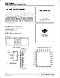 datasheet for MC10H645FN by ON Semiconductor