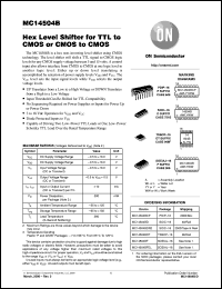 datasheet for MC14504BD by ON Semiconductor