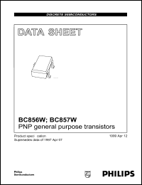 datasheet for BC856W by Philips Semiconductors