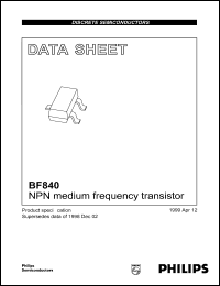 datasheet for BF840 by Philips Semiconductors
