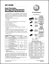 datasheet for MC14538BFEL by ON Semiconductor