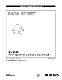 datasheet for BCW89 by Philips Semiconductors