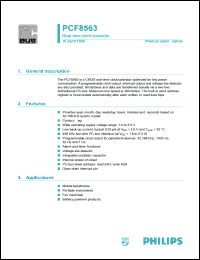 datasheet for PCF8563TS by Philips Semiconductors