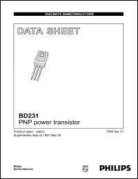 datasheet for BD231 by Philips Semiconductors