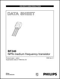 datasheet for BF240 by Philips Semiconductors