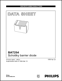 datasheet for BAT254 by Philips Semiconductors