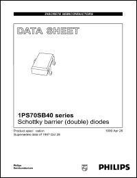 datasheet for 1PS70SB45 by Philips Semiconductors