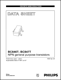 datasheet for BC847CT by Philips Semiconductors