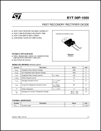 datasheet for BYT08P-1000 by SGS-Thomson Microelectronics