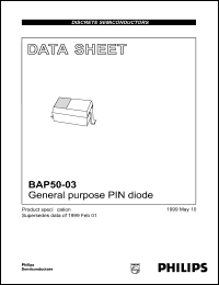 datasheet for BAP50-03 by Philips Semiconductors