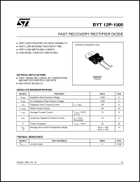 datasheet for BYT12P-1000 by SGS-Thomson Microelectronics