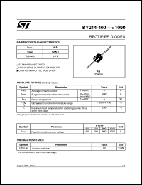 datasheet for BY214-1000 by SGS-Thomson Microelectronics