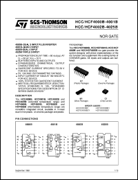 datasheet for HCF4000B by SGS-Thomson Microelectronics