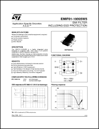 datasheet for EMIF01-10005W5 by SGS-Thomson Microelectronics