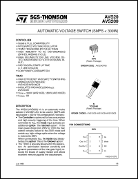 datasheet for AVS20 by SGS-Thomson Microelectronics