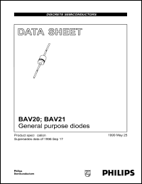 datasheet for BAV20 by Philips Semiconductors