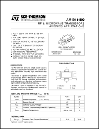datasheet for AM1011-500 by SGS-Thomson Microelectronics