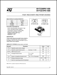 datasheet for BYT230PIV-400 by SGS-Thomson Microelectronics