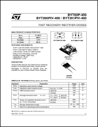 datasheet for BYT260PIV-400 by SGS-Thomson Microelectronics