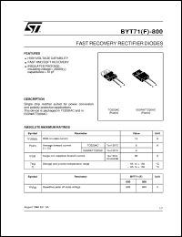 datasheet for BYT71-600 by SGS-Thomson Microelectronics